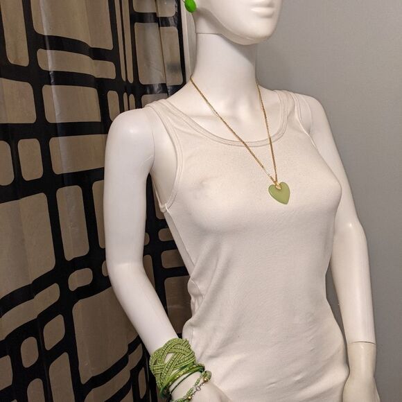 11 piece green necklace bracelet earrings set - Picture 1 of 16
